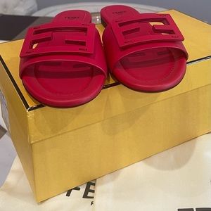 Fendi Leather Slides